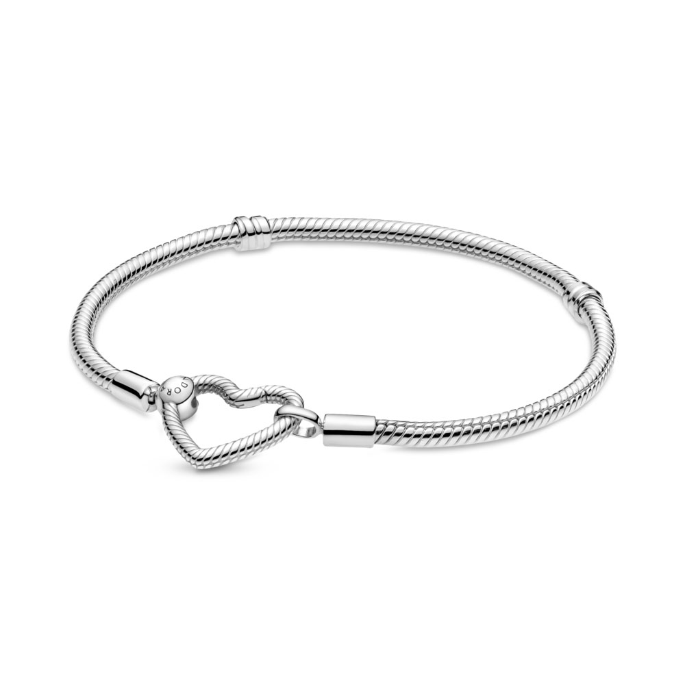 Pandora Pulsera Pandora Moments en plata de ley Cadena de Serpiente Cierre 599539C00 , para Mujer