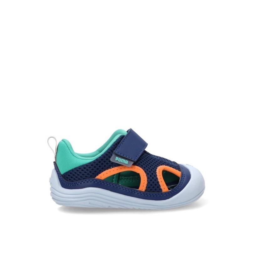 Sandalia Puma Pristis - Niño - Suela Plana - Modelo 404954 - Color Marino