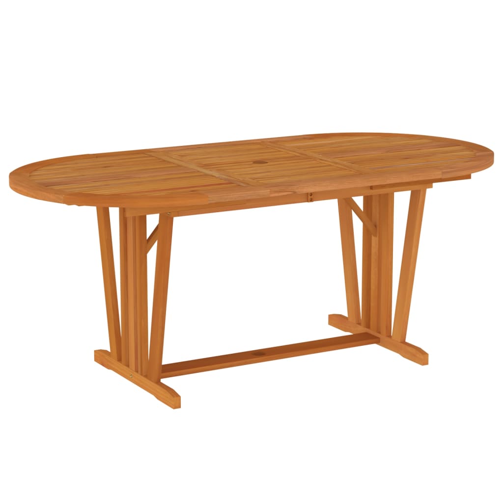 vidaXL Mesa de jardín madera maciza de eucalipto 200x100x75 cm