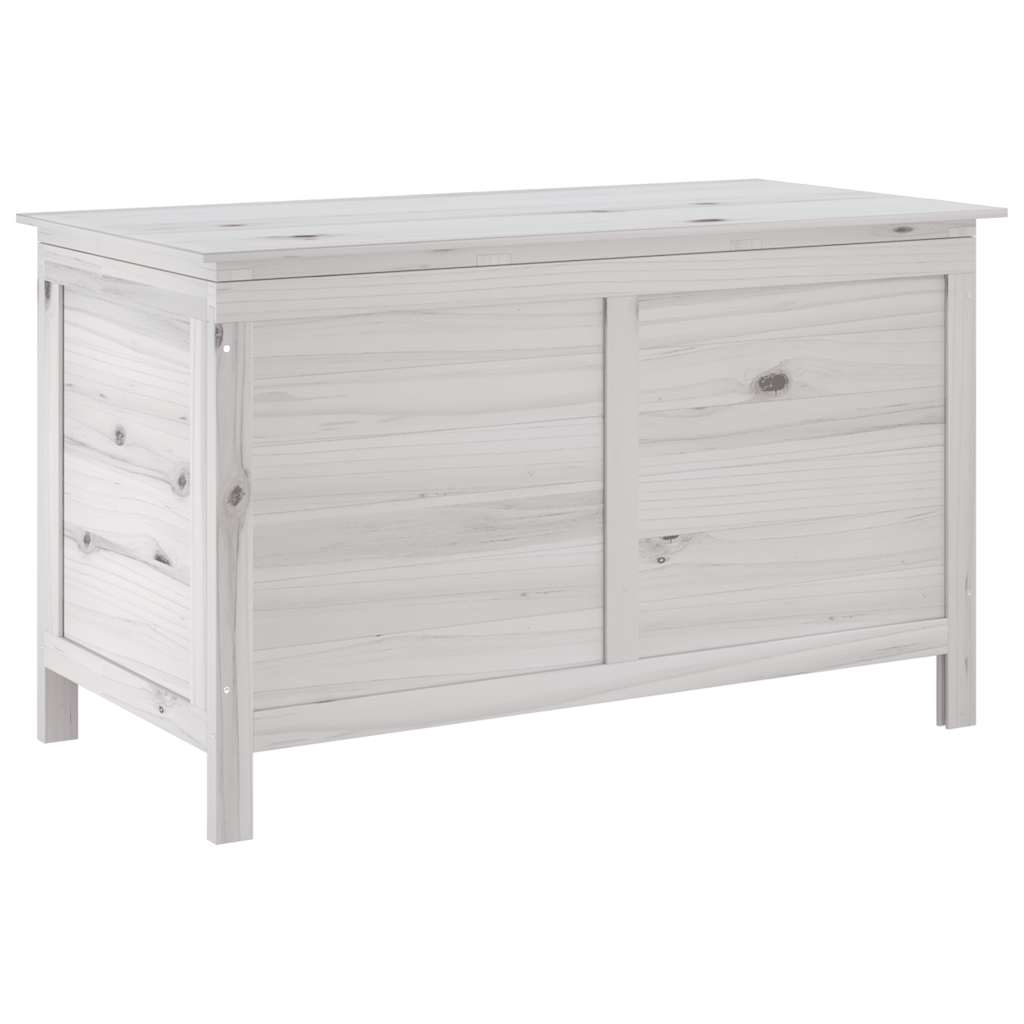 vidaXL Arcón de jardín madera maciza abeto blanco 99x49,5x58,5 cm
