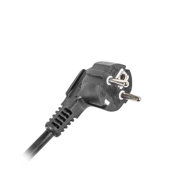 Lanberg 1U 16A Rack 19" Power Strip with 9 AC Sockets, Black, 3m Cable Length, Ideal for EU Wall Use, 220-250V, 16A, CE Certified.