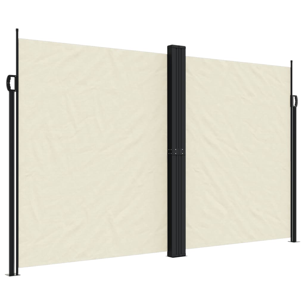 vidaXL Toldo lateral retráctil 200x1200 cm Color Negro, Crema, Azul