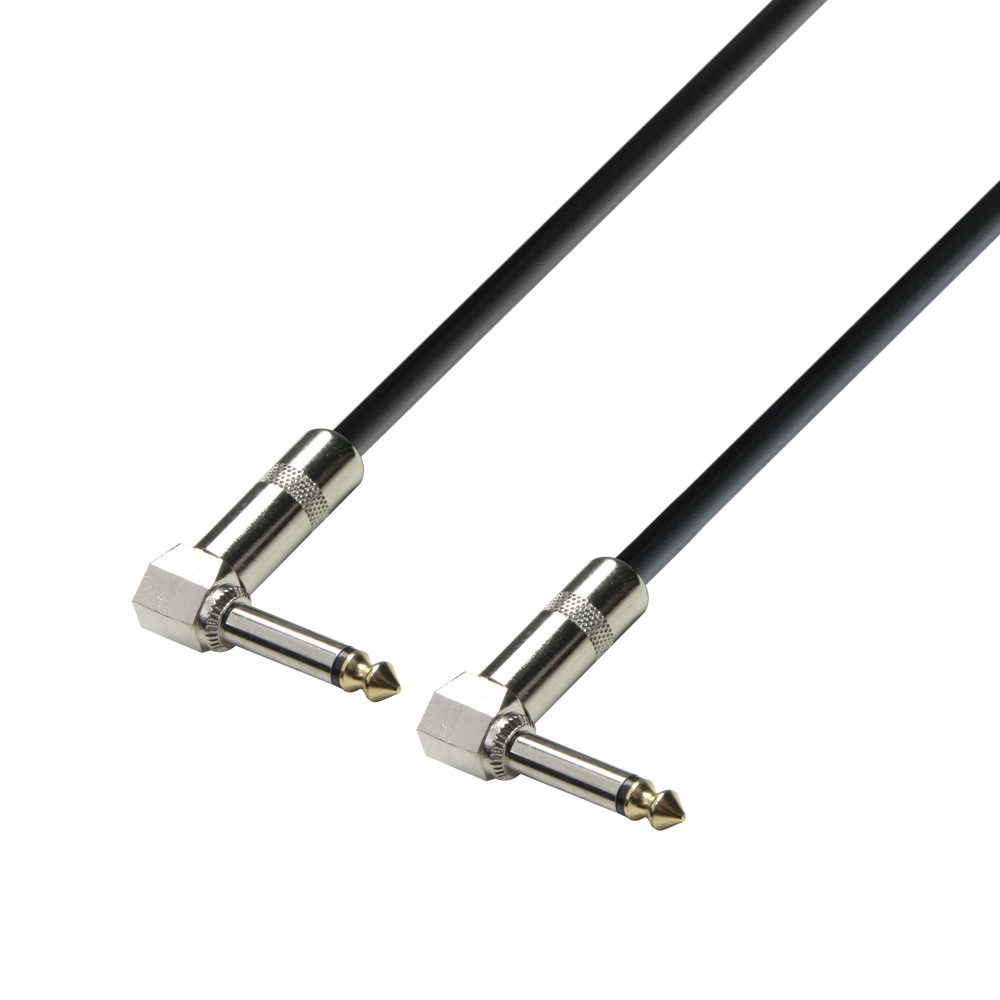 Cable de Sonido Adam Hall JACK 6,3 Mono a JACK 6,3 Mono Acodado de Alta Calidad 0,15m
