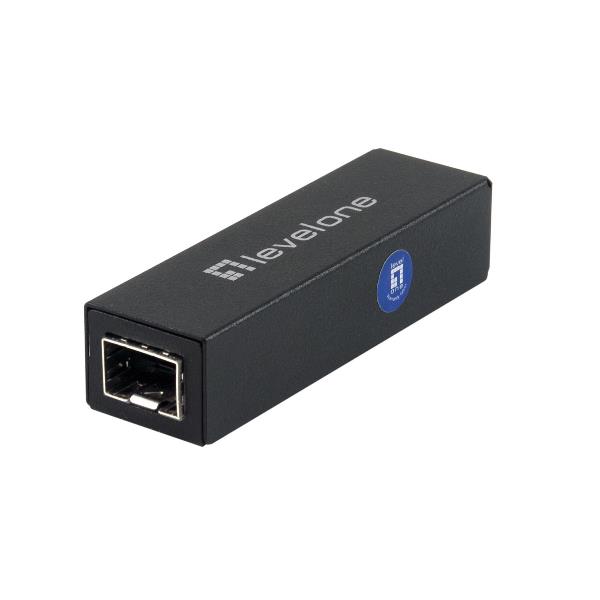 LevelOne GVT-1001 convertidor de medio 1000 Mbit/s Amarillo