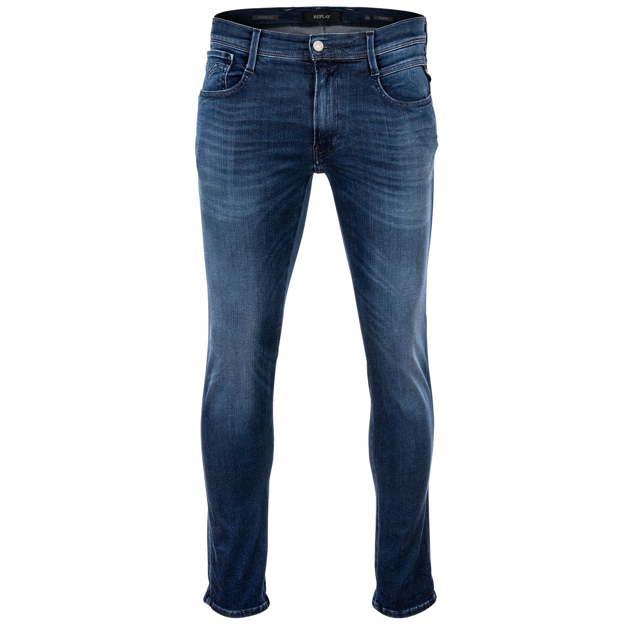 REPLAY Vaqueros Hombre - Hyperflex ANBASS, Denim elástico, Slim Fit Hyperflex ANBASS