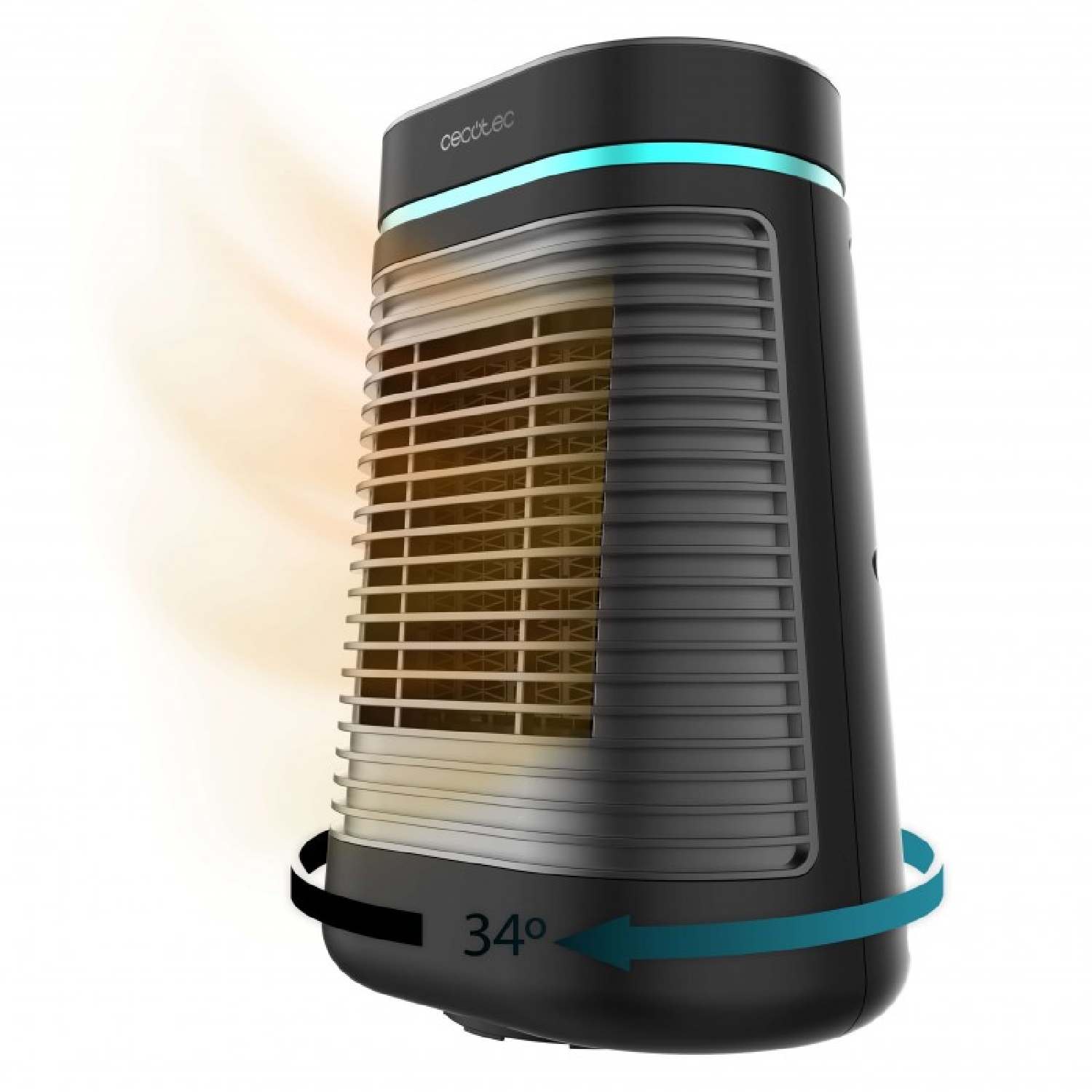 Cecotec Calefactor cerámico de sobremesa ReadyWarm 1550 Max Ceramic Rotate Smart Black