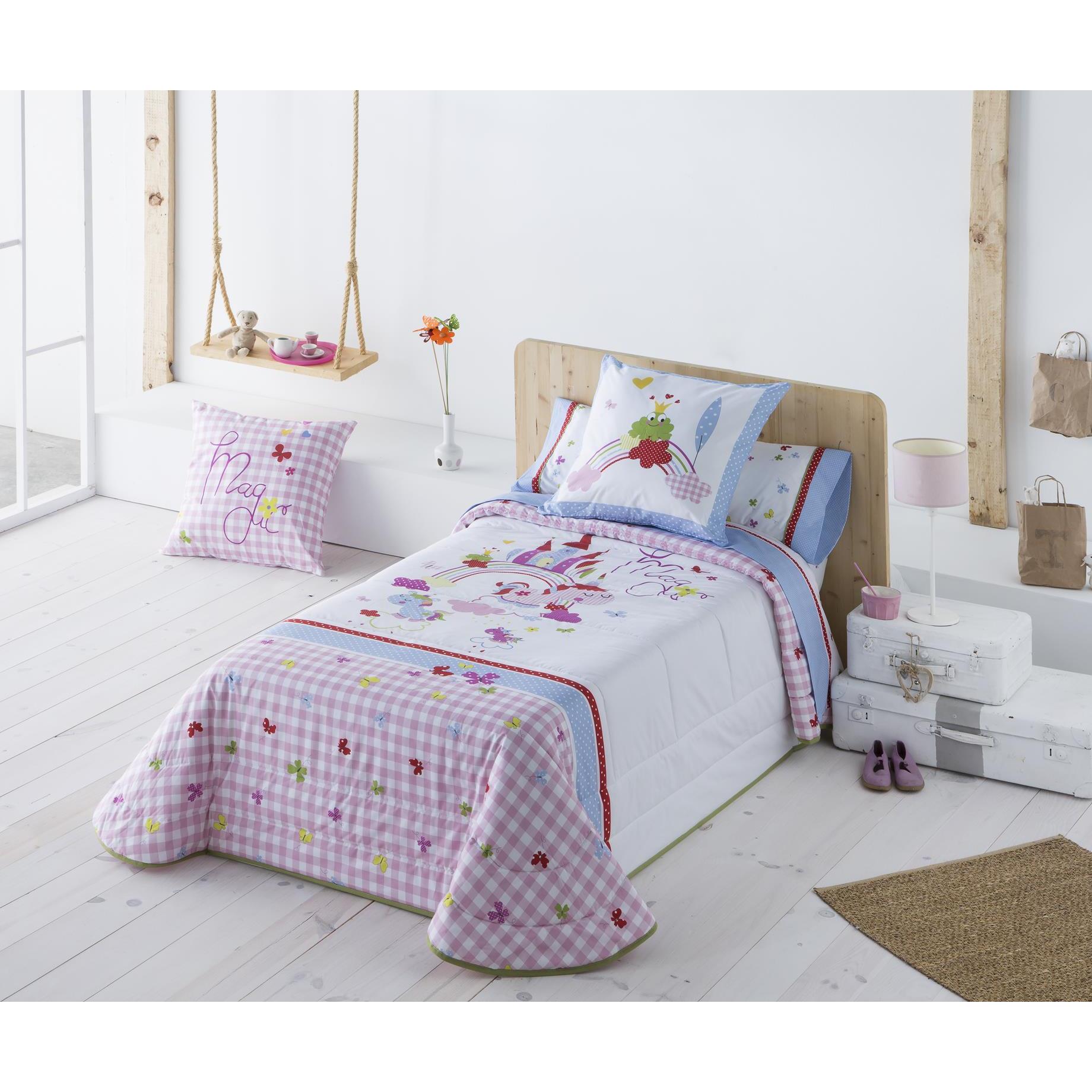 JVR - Colcha Bouti modelo MAGIC - Tejido 100% Algodón Percal 200 hilos - Estampado digital - Cama 80/90/105