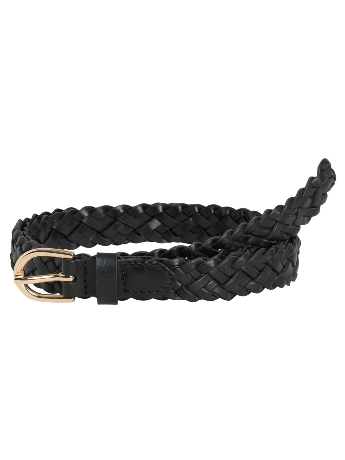 Pieces mod. 17077740 Cinturón de piel fino trenzado