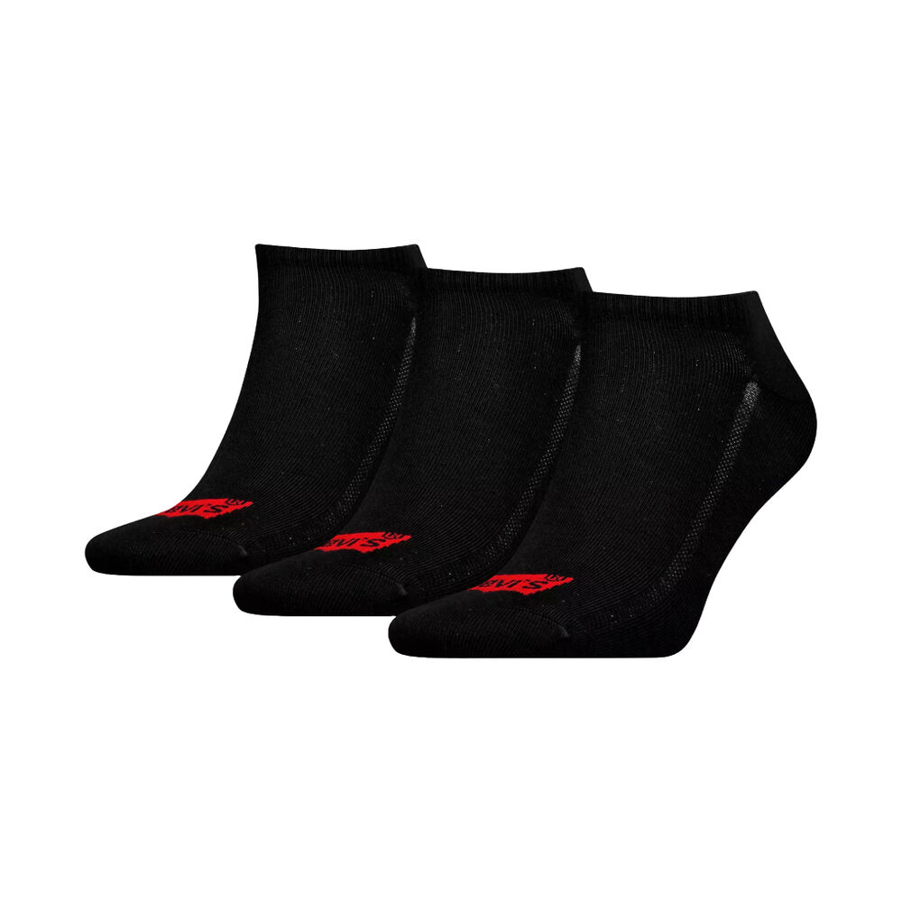 Pack 3 Calcetines Levis Bajos Negros de Algodón con el Logo Batwing