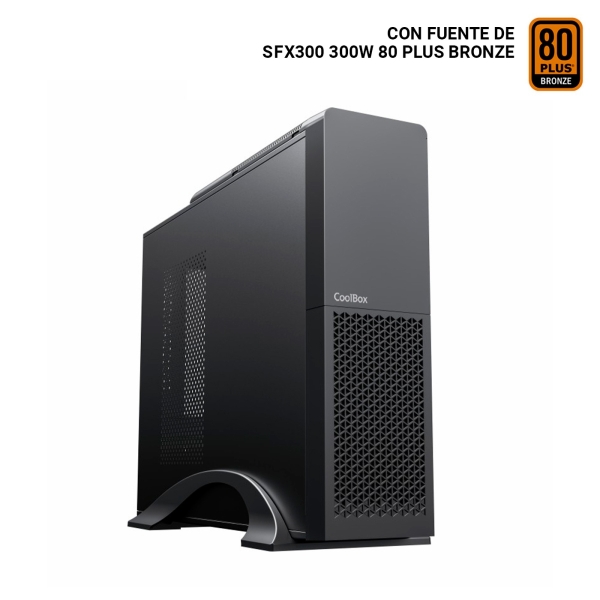 Coolbox t313-bz slim caja torre micro atx, mini itx - tamaÃ±o hdd 2.5”, 3.5” - usb 3.0, usb-c - fuente de alimentacion 300w - color negro