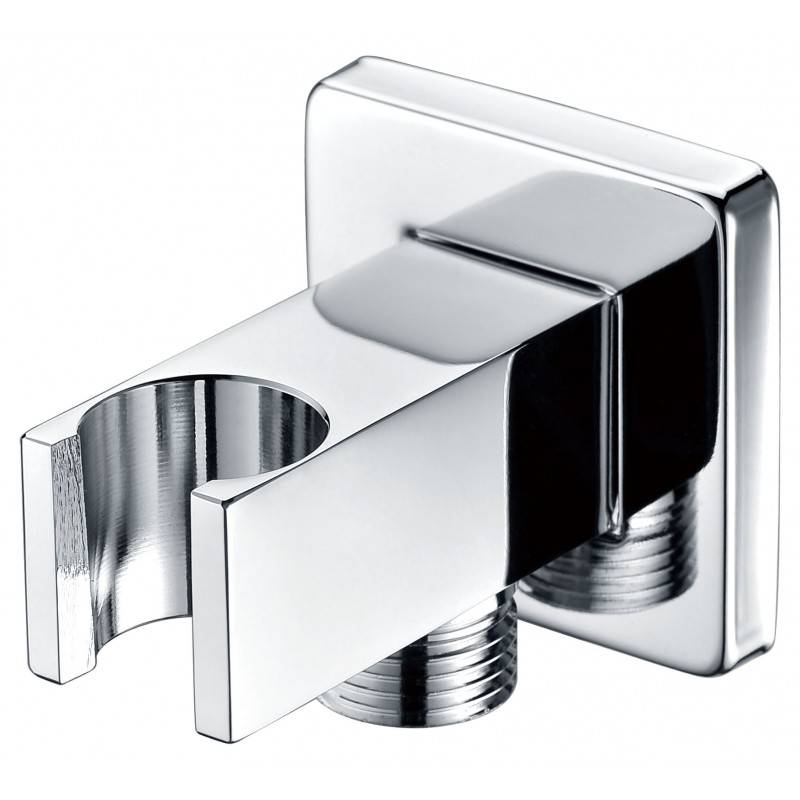 Imex SFR001 salida de flexo y soporte de ducha cuadrado de latón resistente