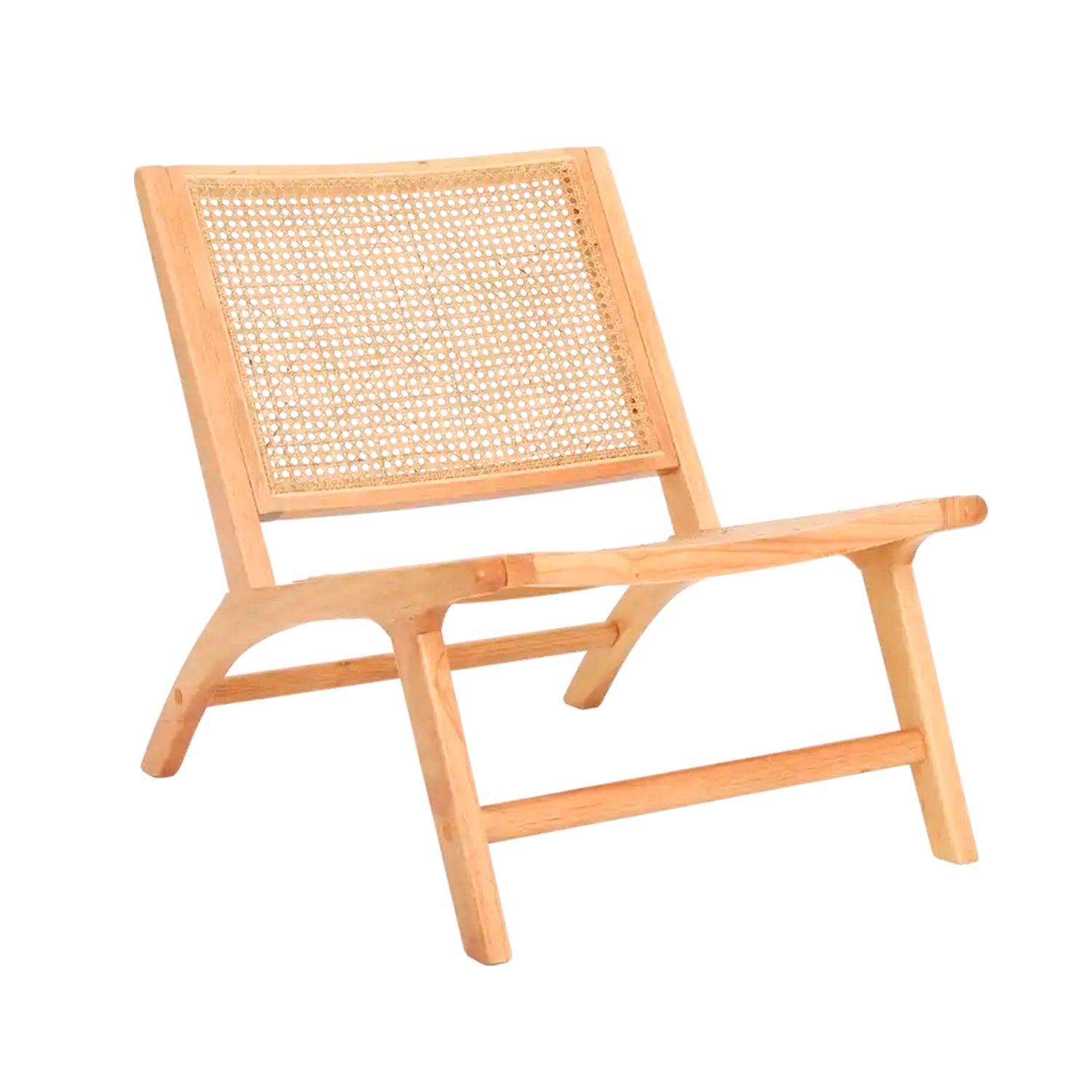 Sillón en ratán ladonna  natural y madera para hogar moderno mueble de almacenaje  - Homekit