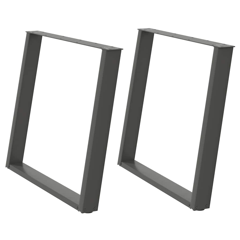 vidaXL Patas para mesa de comedor en forma de U (2 unidades) 100 x (72-73) cm, acero