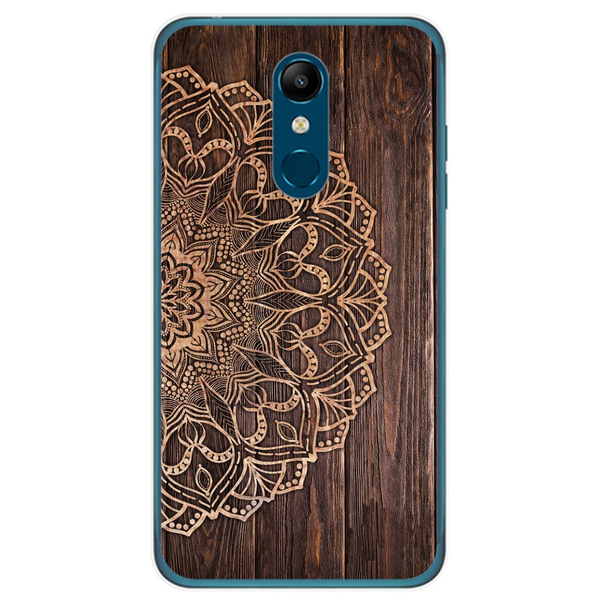 Tumundosmartphone Funda Gel Tpu para Lg K11 diseño Madera 06 Dibujos