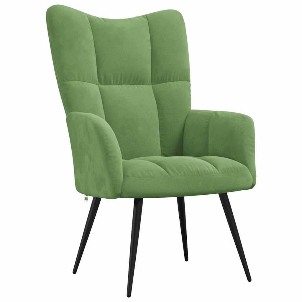 vidaXL Sillón de relax de terciopelo verde claro