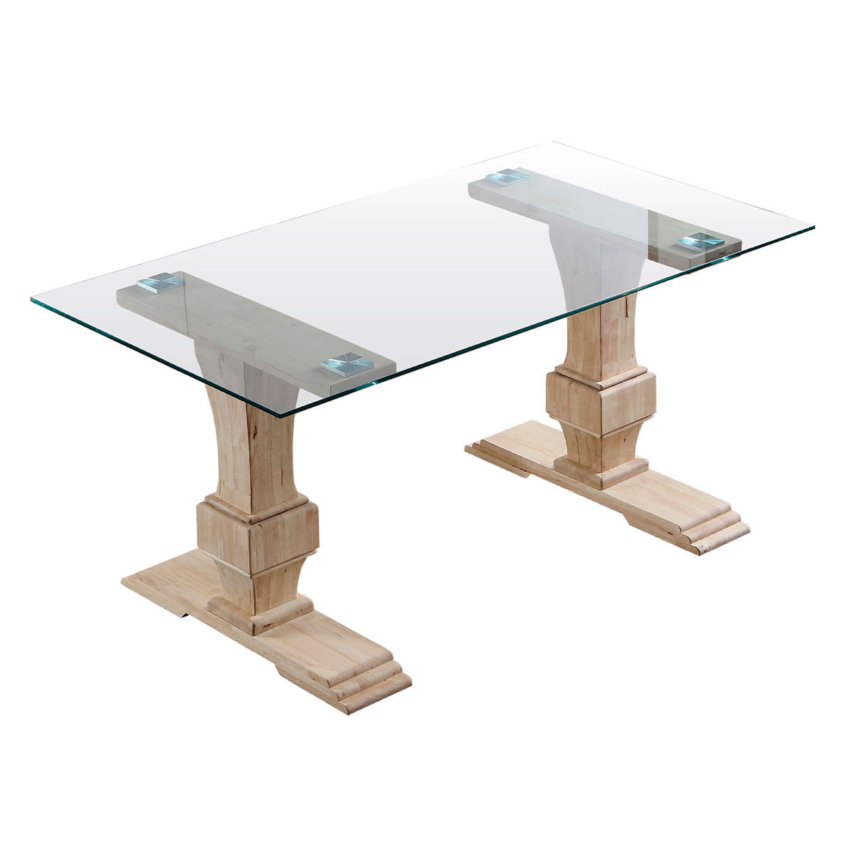 Mesa de comedor Versalles forma rectangular roble Nordish 76x160x90 cm Adec