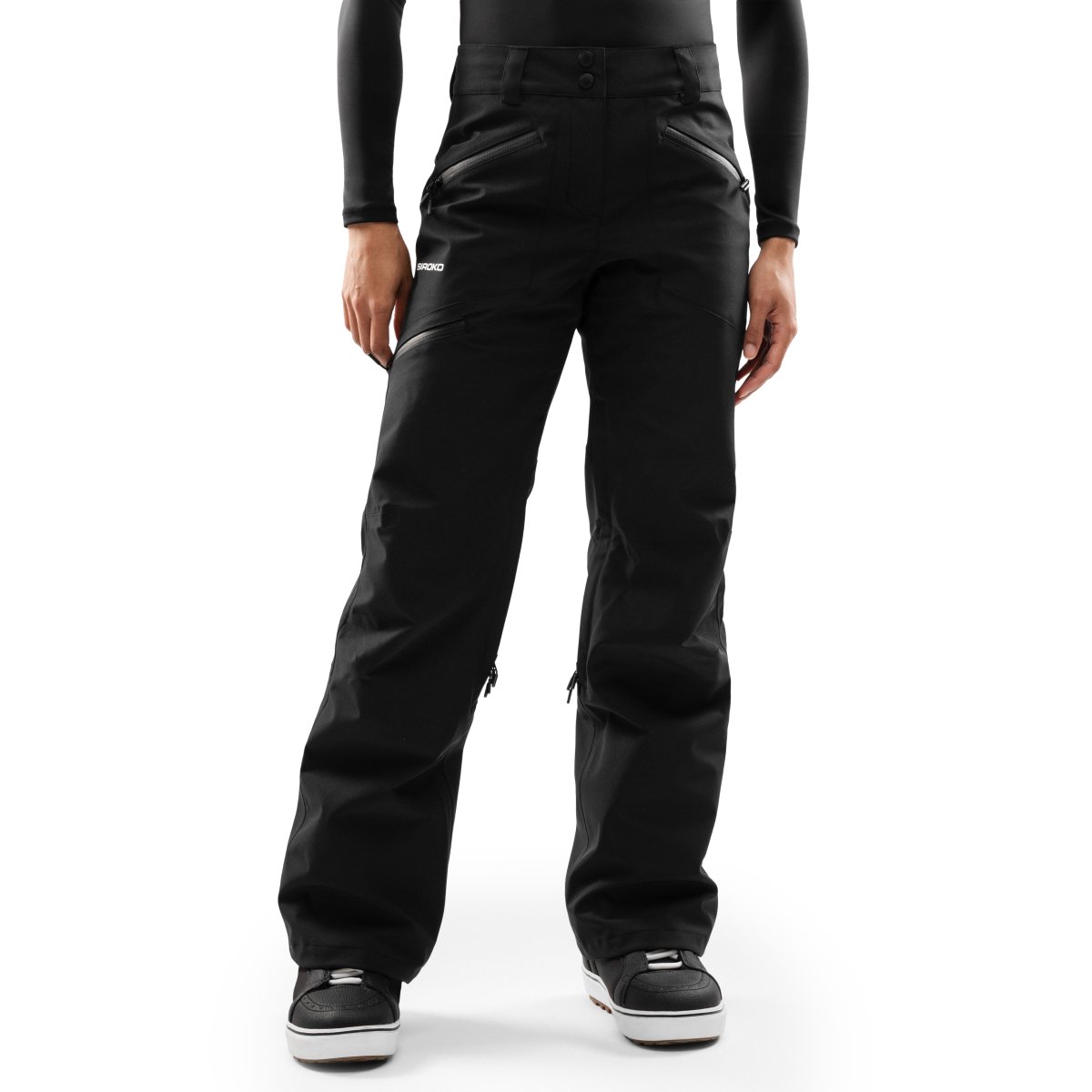 SIROKO - Pantalones de Snowboard Hardshell para Mujer Siroko P5-W Aino Black_