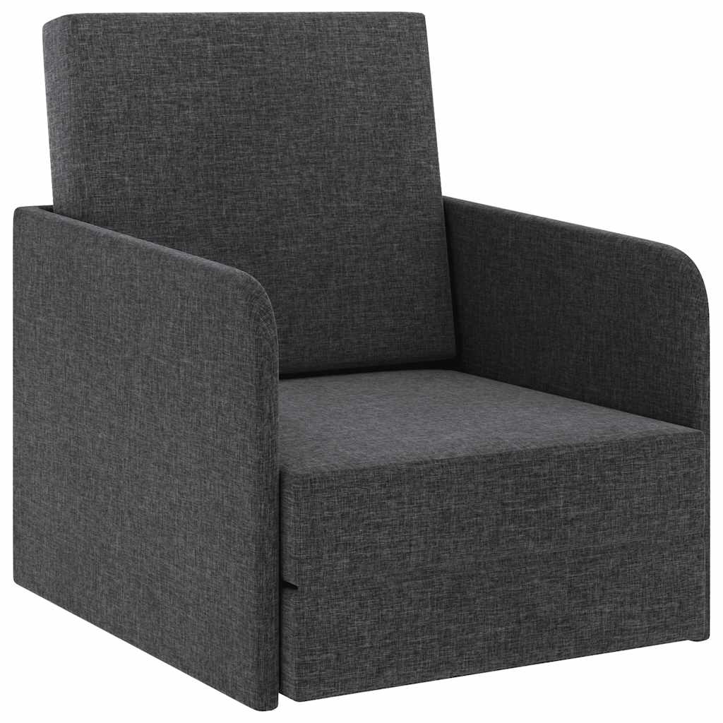 vidaXL Sillón convertible tela gris oscuro