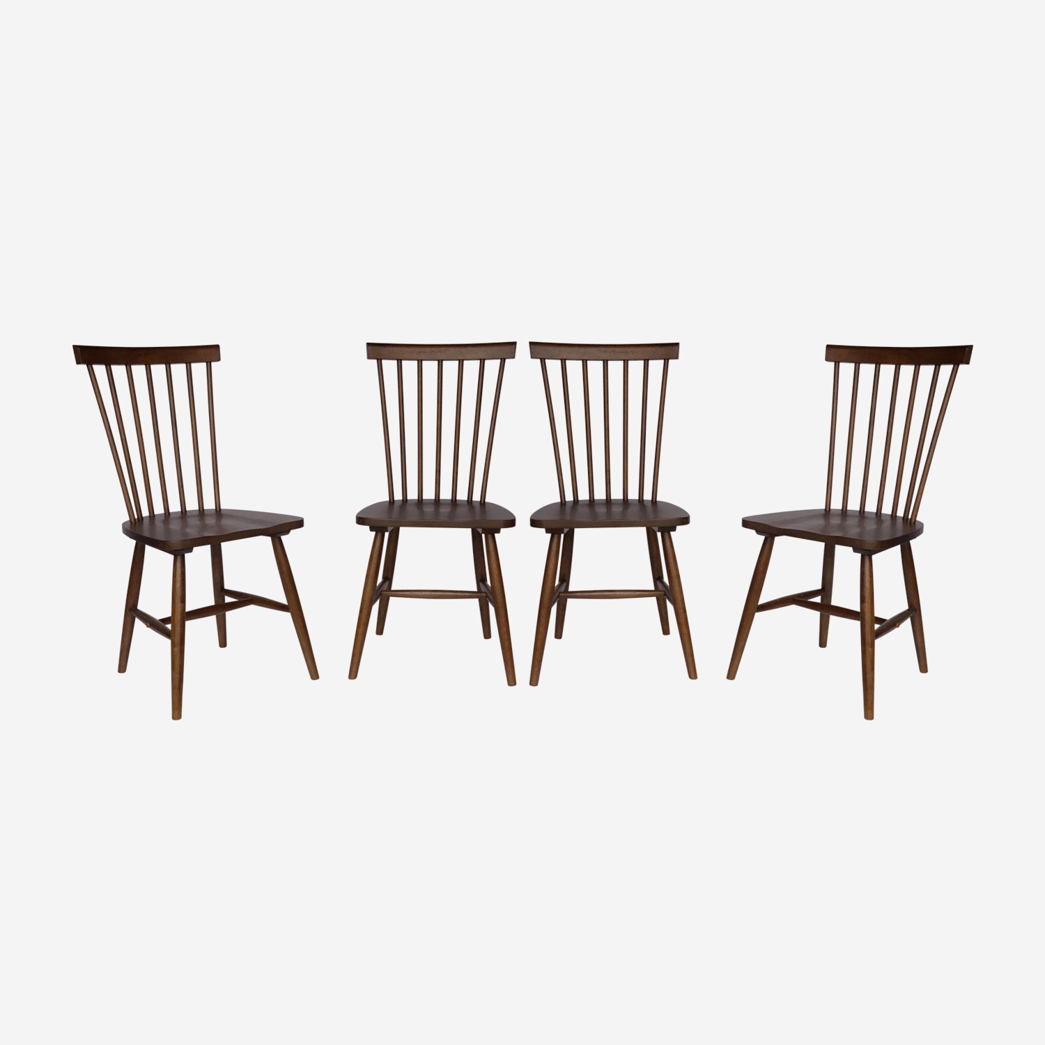 sweeek - Silla de madera de hevea, set de 4 , Romie , 49x44x90