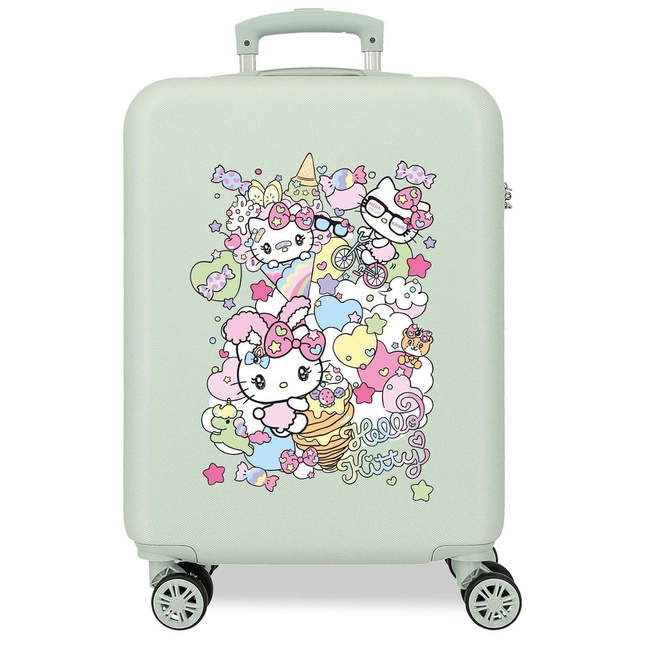 Maleta de cabina Sanrio Hello kitty harajuko menta 55x38x20cm