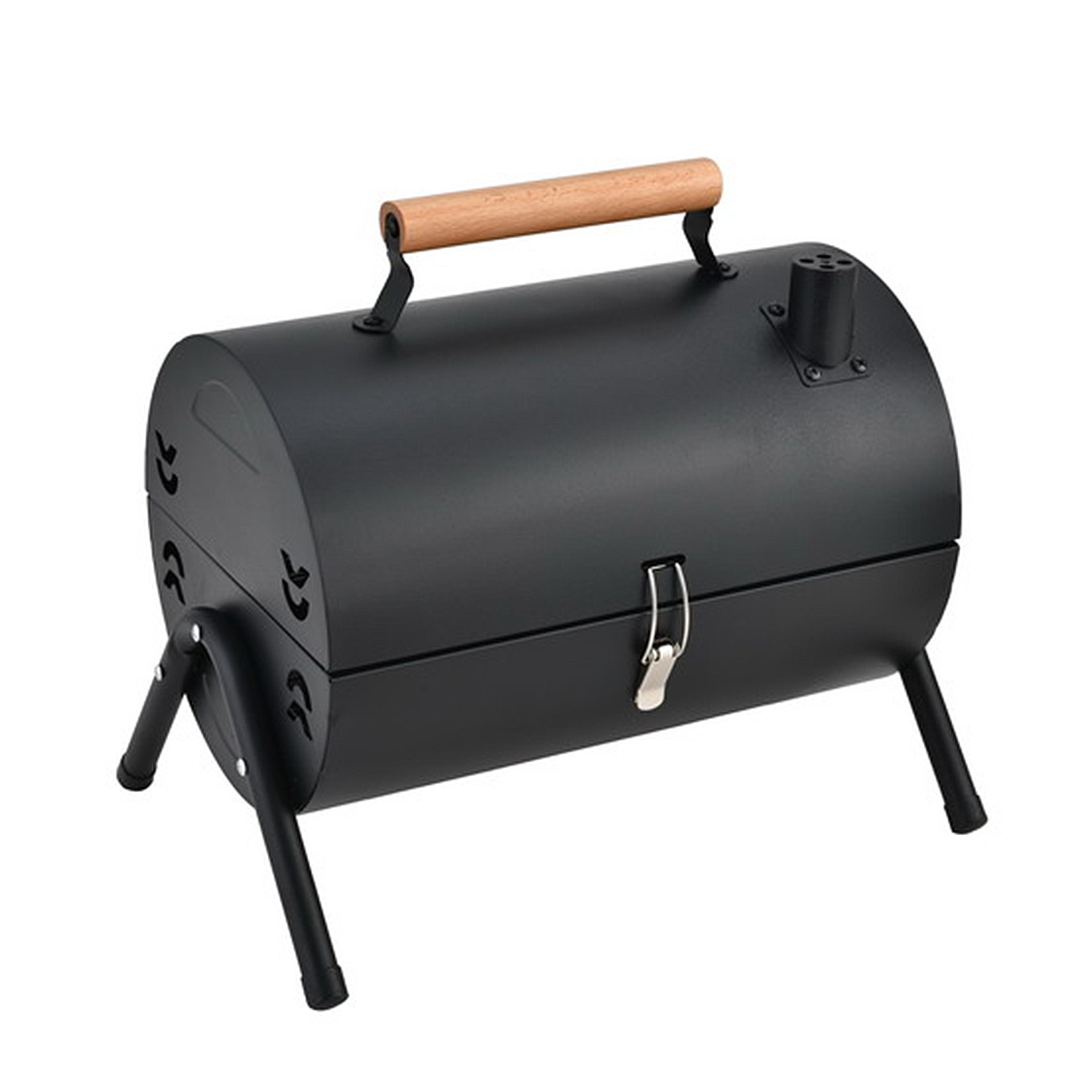 DAM.Barbacoa de carbón con chimenea, asa, 2 bandejas de grill y 2 bandejas de horno. 37,5x25x38cm
