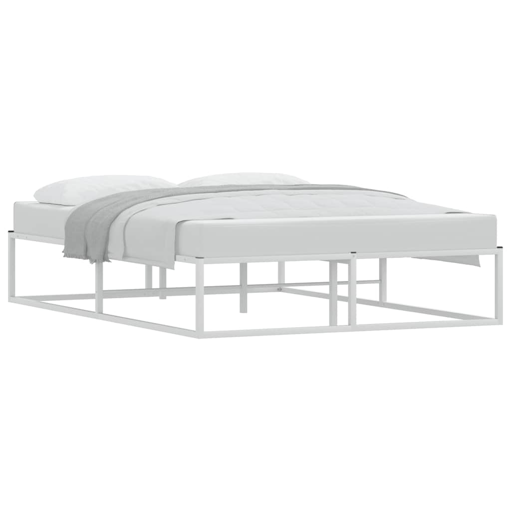 vidaXL Estructura cama sin colchón metal blanco 140x200 cm