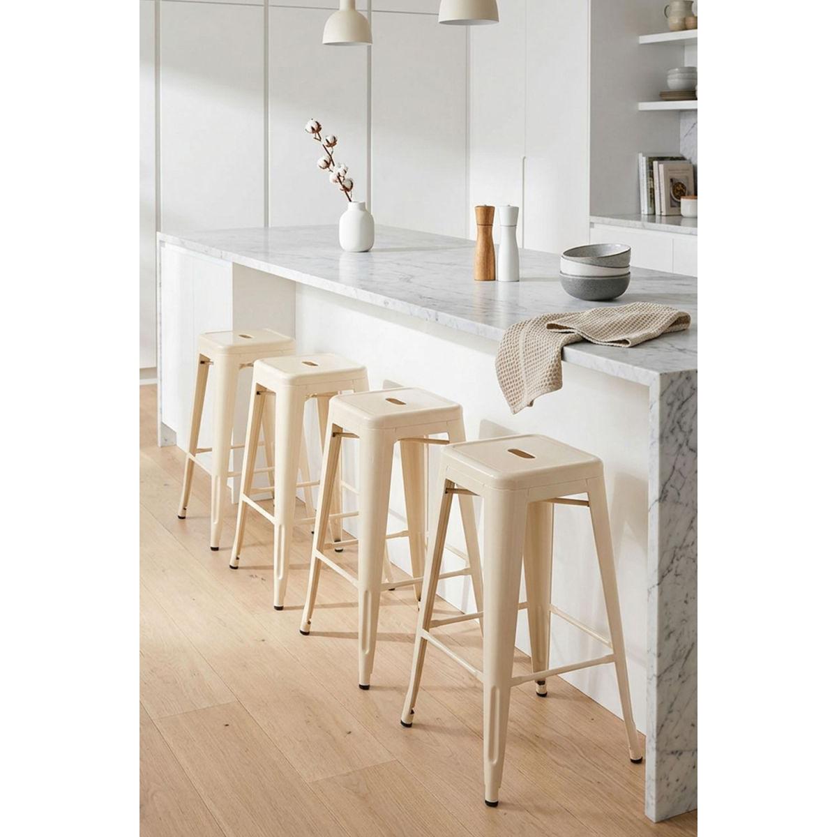 Regalos Miguel - Packs Taburetes Altos - Pack 4 Taburetes Torix Altos - Beige