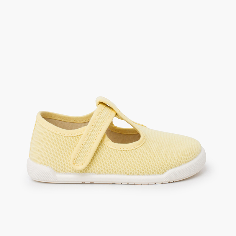 Pisamonas Pepitos barefoot lona canvas tira adherente