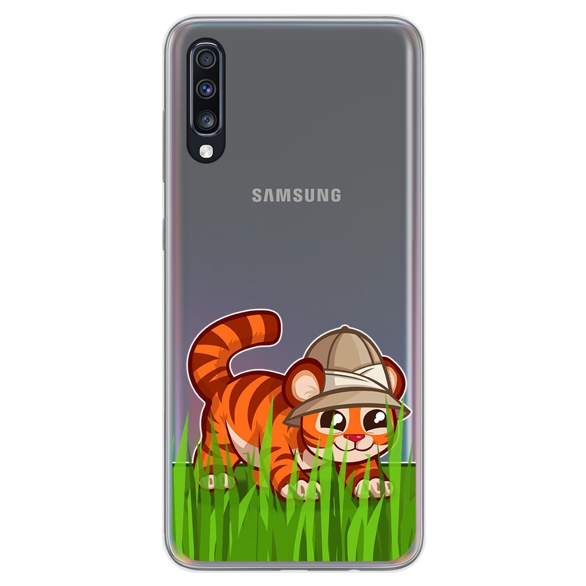 Tumundosmartphone Funda Gel Transparente Samsung Galaxy A70 Diseño Tigre