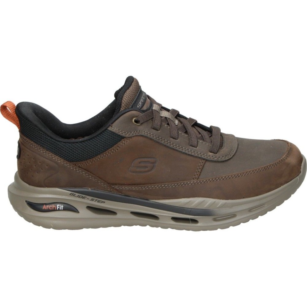 SKECHERS | Zapato Skechers Slip-ins: Arch Fit Orvan Moxley para Hombre – Zapato Casual Marrón con Cordones – Hands Free Slip Ins – Arch Fit – Relaxed Fit – Modelo 210981-COC