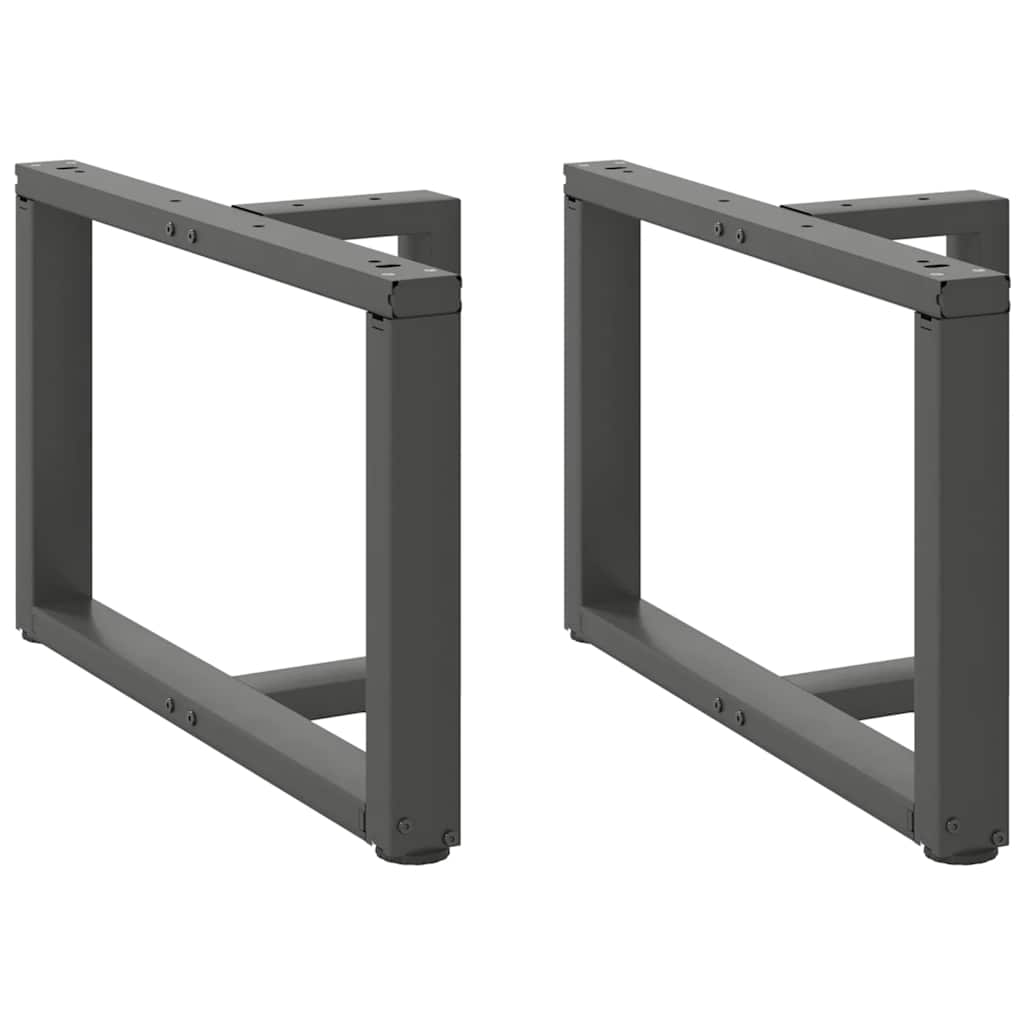 vidaXL Patas para mesa de centro en forma de T (2 unidades) 60 x 25 x (42-43) cm, acero