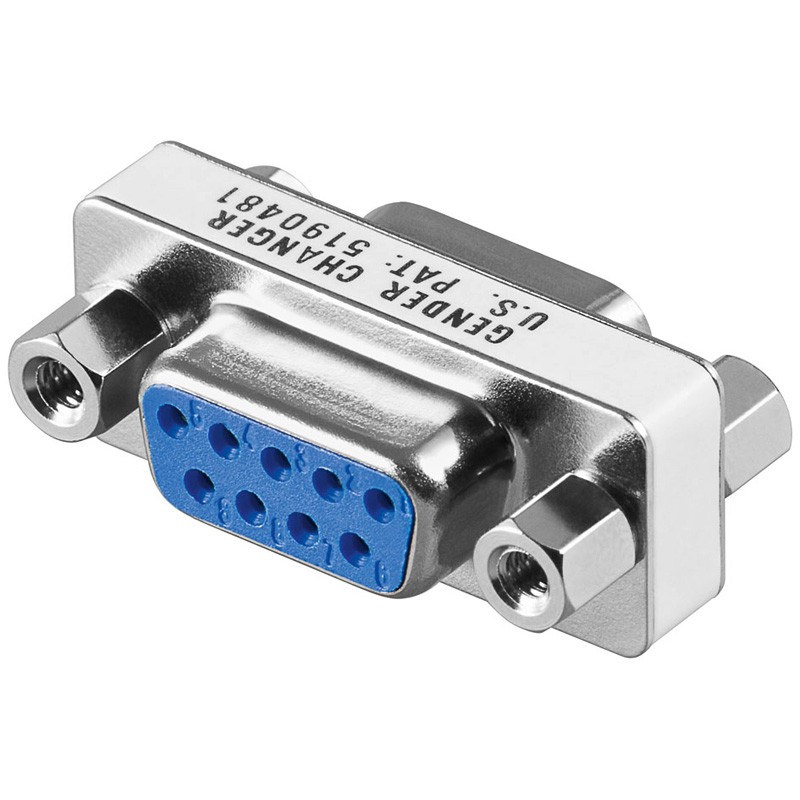 Goobay Adaptador Sub-D9 Hembra Compacto para Conexión Rápida y Segura