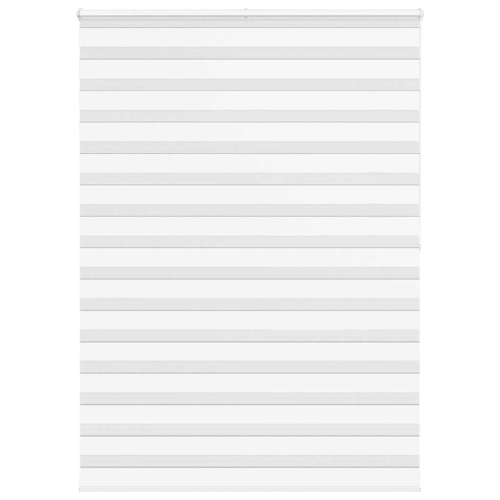 vidaXL Estor cebra blanco 165x200 cm tejido ancho 160,9 cm poliéster