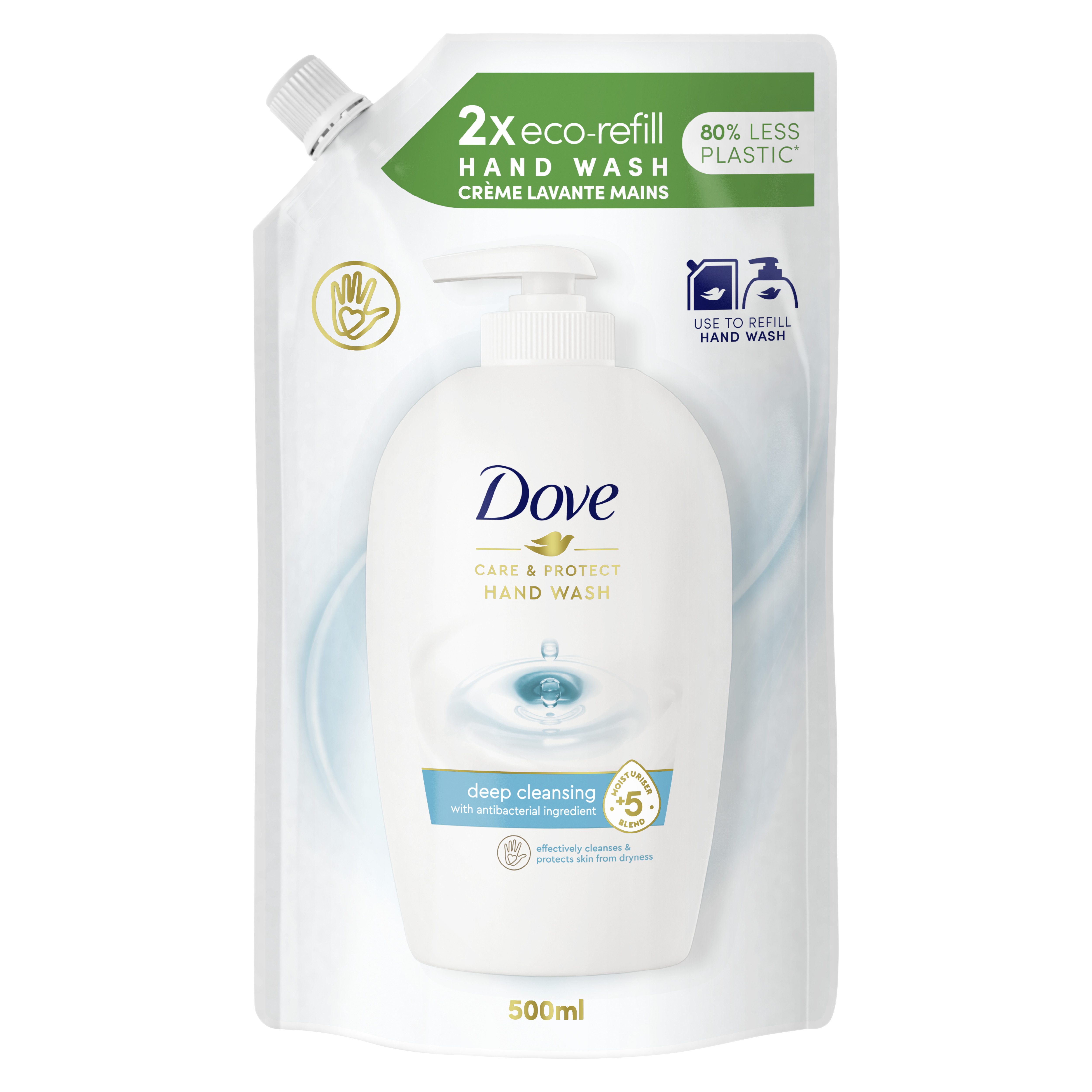 Dove - Dove Jabón Líquido de Manos Cuida y Protege Recarga 500ml