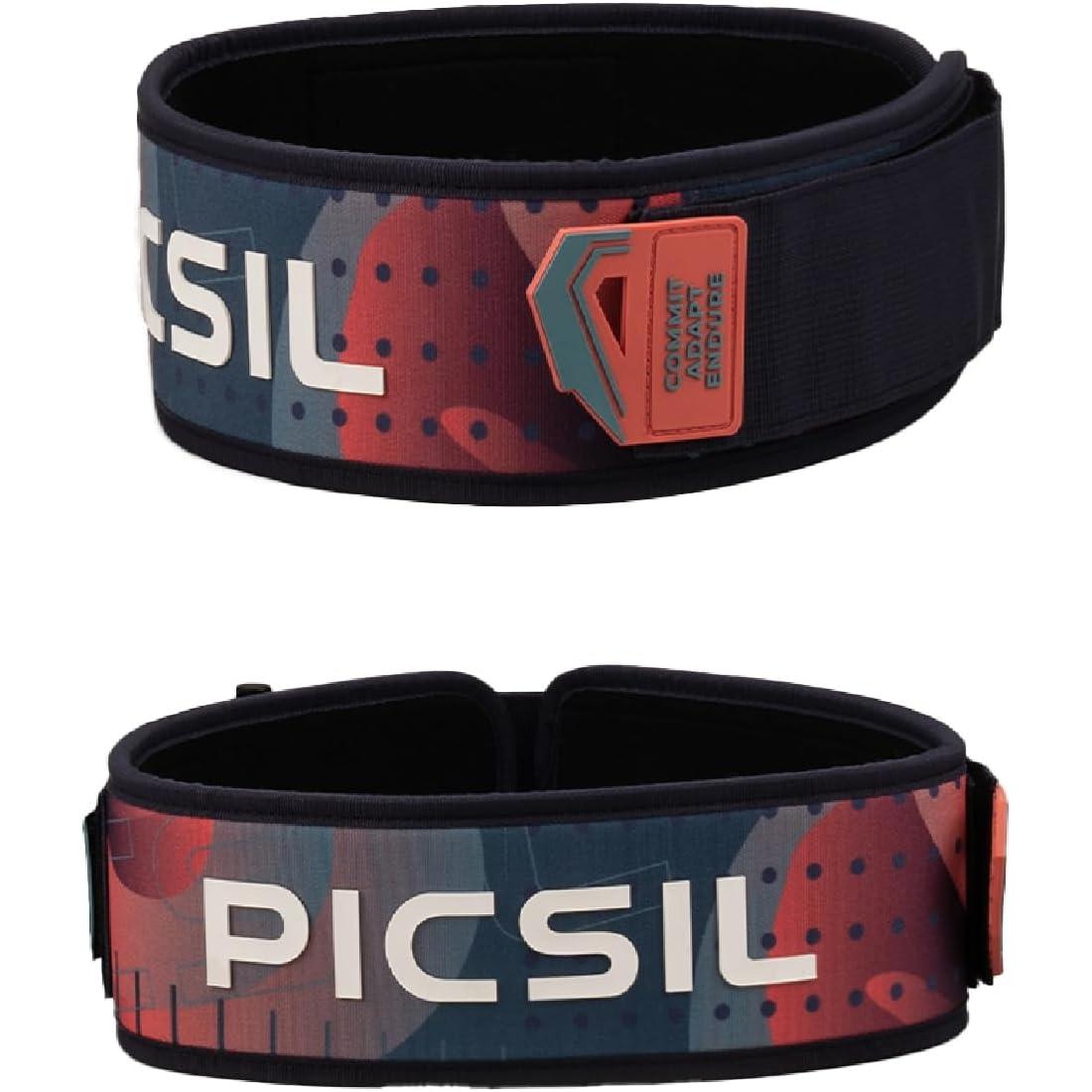 PICSIL Cinturón Lumbar Recto Lockpro Para Levantamiento de Pesas, Ideal para Powerlifting, Sentadillas, Halterofilia, Diseñado Para Todo Tipo de Atletas