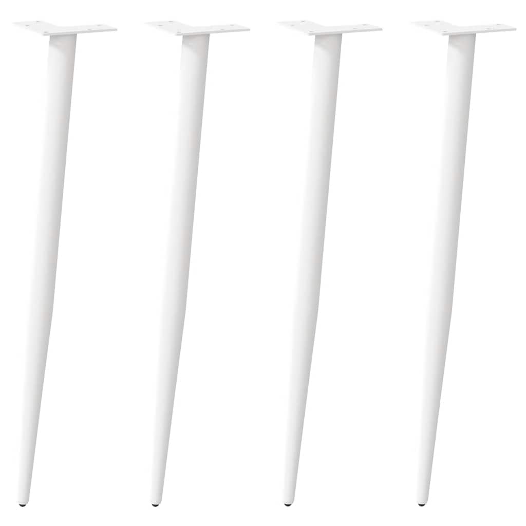 vidaXL Patas de consola cónicas para mesa (4 unidades) 72-73 cm, acero