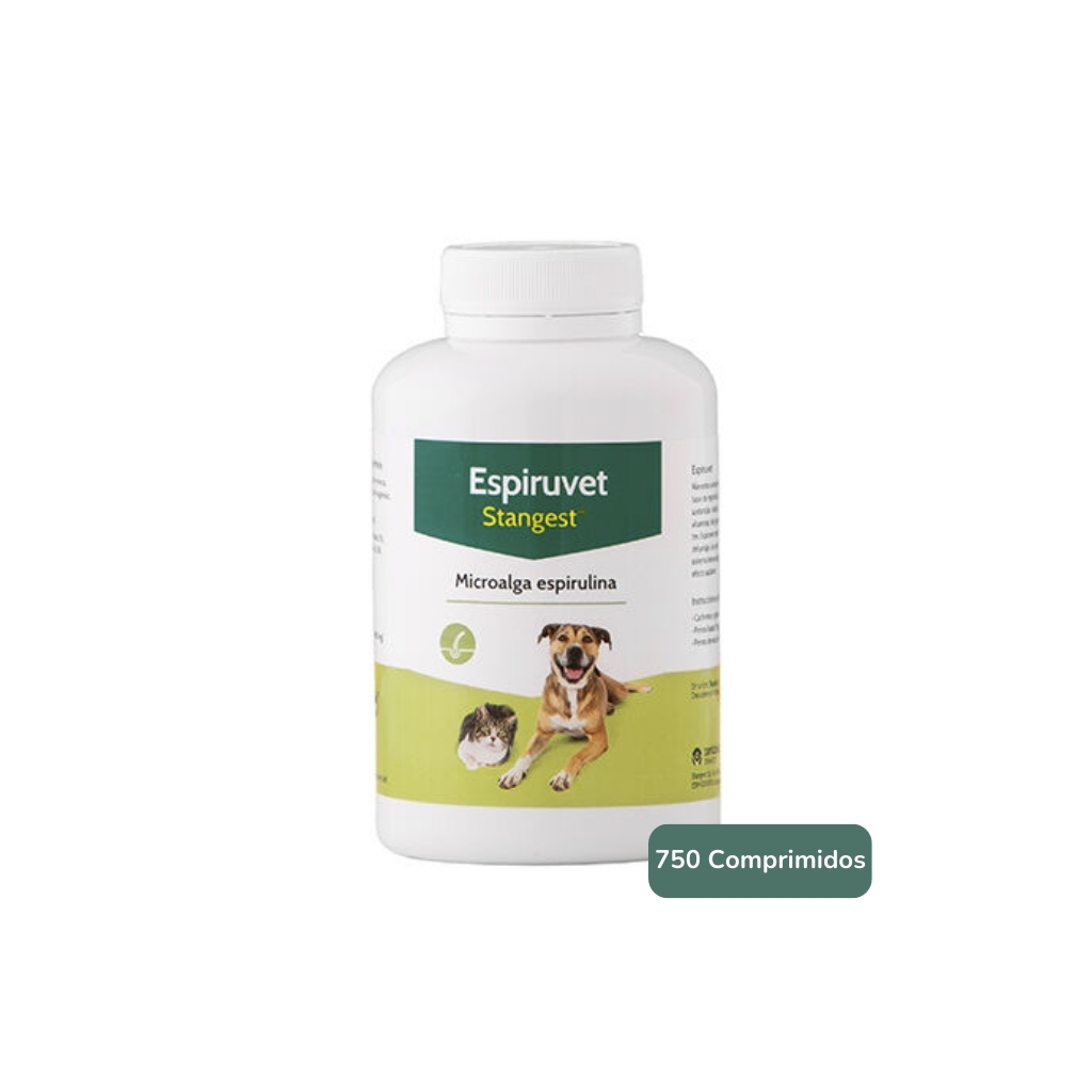 STANGEST - Espiruvet - Alimento Complementario para Perros y Gatos de Microalga Espirulina