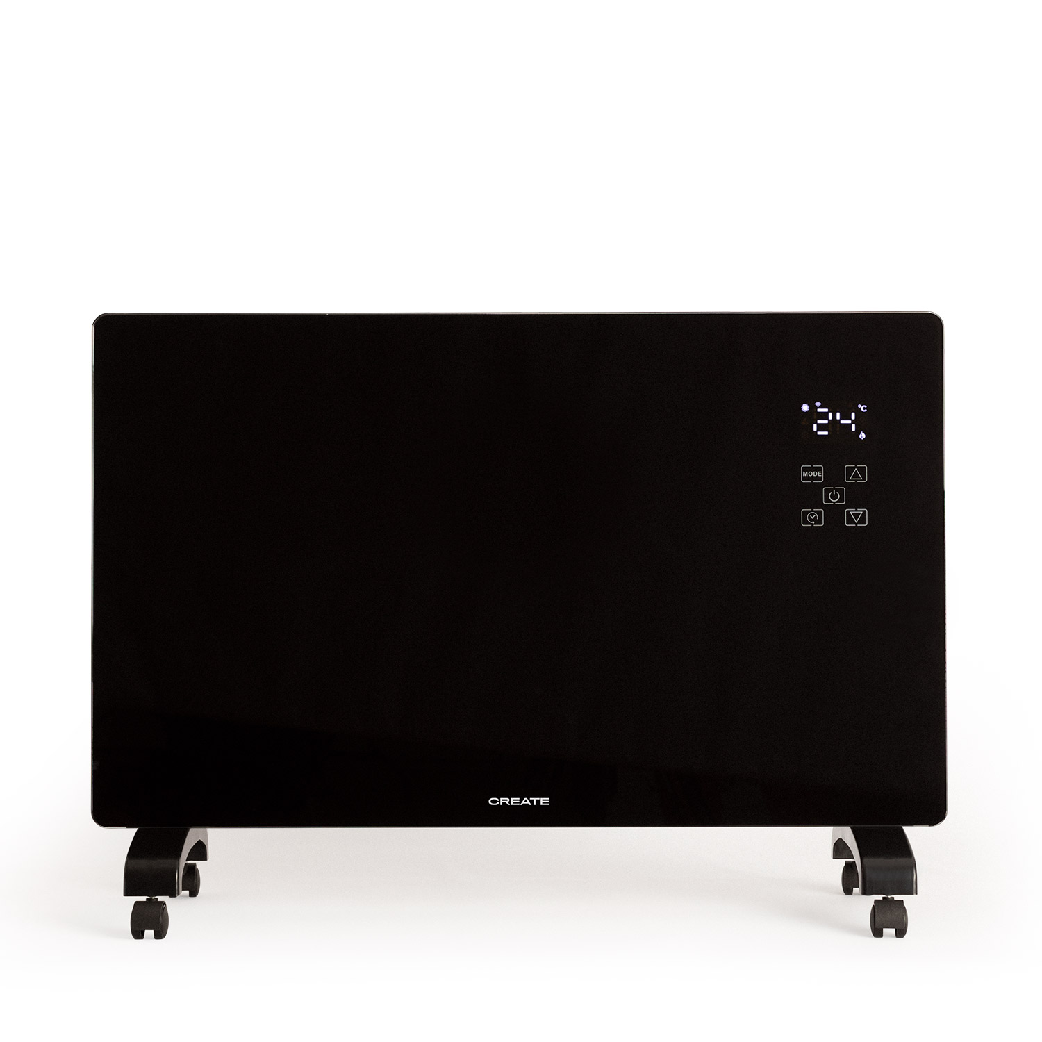 CREATE - Calefactor Eléctrico de Cristal con WiFi, Pantalla LED táctil - WARM CRYSTAL 2000W