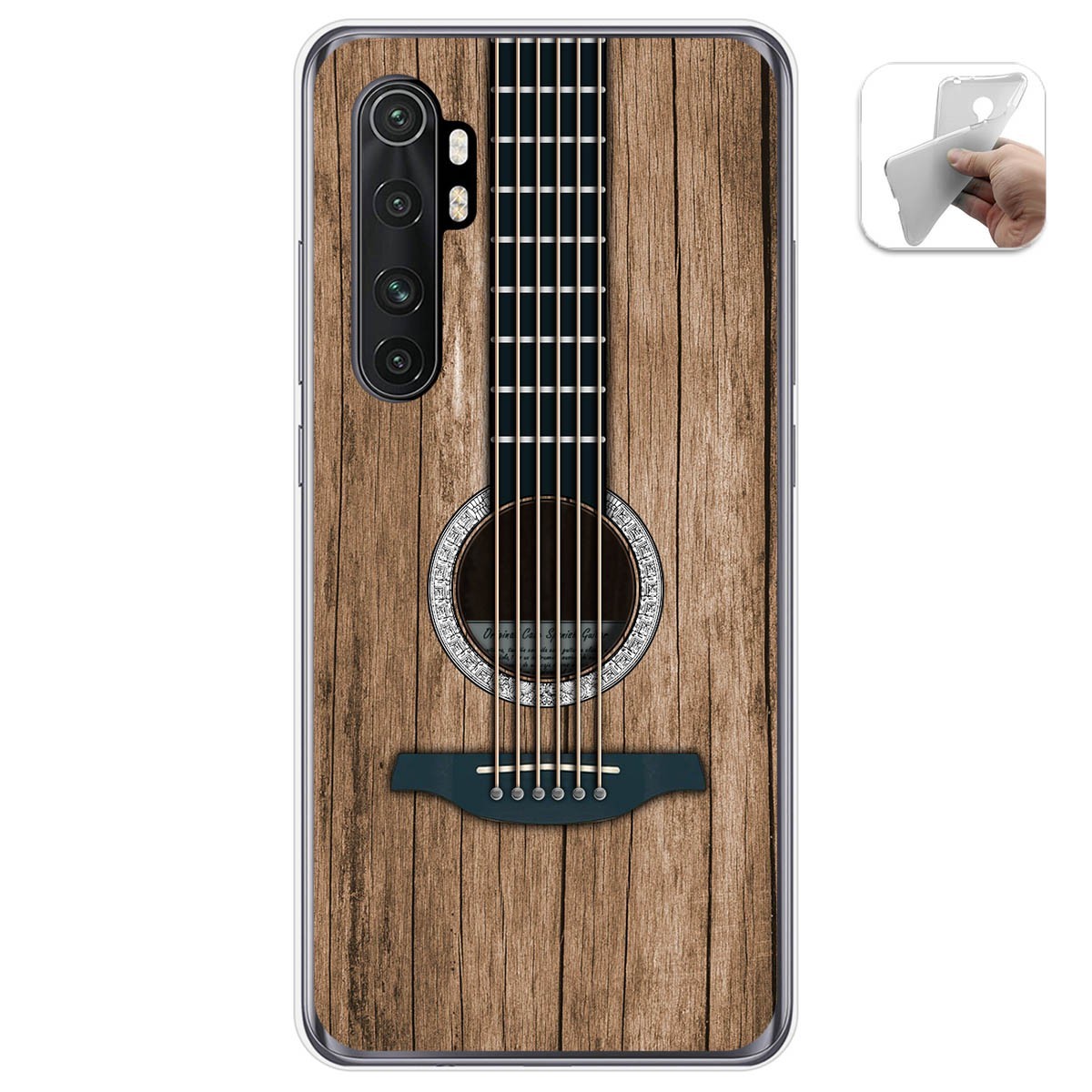 Tumundosmartphone Funda Gel TPU Personalizada Xiaomi Mi Note 10 Lite Diseño Madera 11