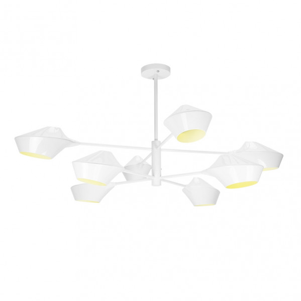 Lampara Blanca De 8 Luces Modelo Beijing