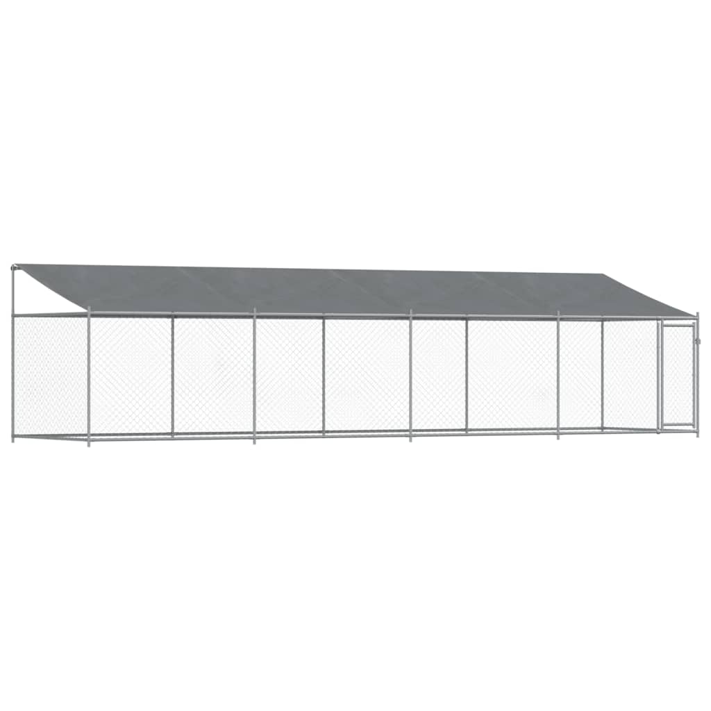 vidaXL Jaula de Perros Techo y Puerta Caseta Perrera Acero Galvanizado Gris Dimensiones 2 x 2 x 2 m,  4 x 2 x 2 m,  6 x 2 x 2 m y mas
