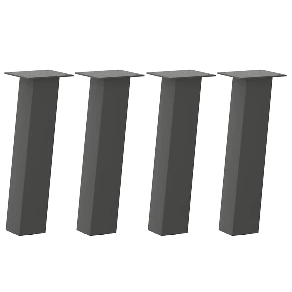 vidaXL Patas para mesa de centro (4 unidades) 42 cm, acero