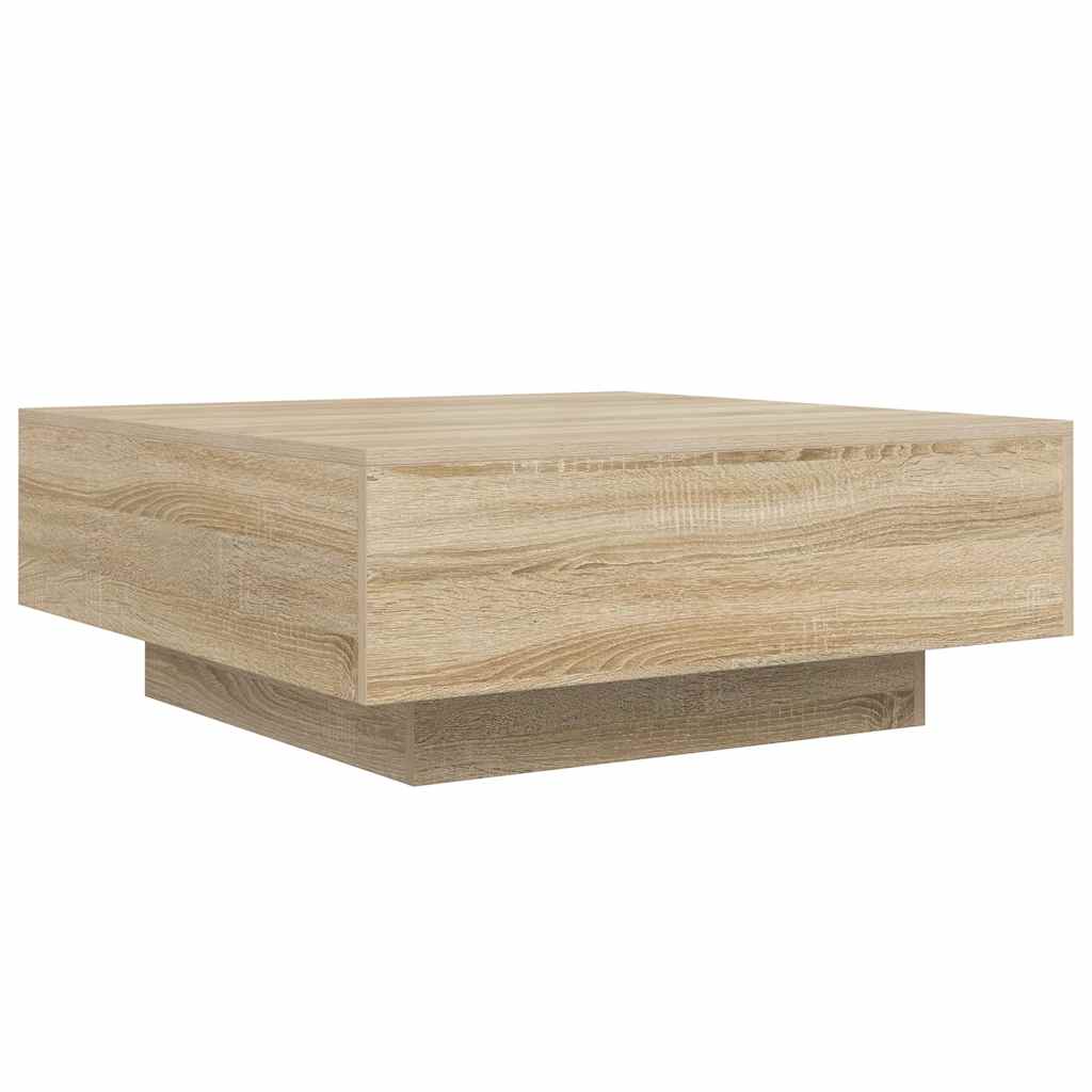 vidaXL Mesa de centro madera de ingeniería roble Sonoma 80x80x31 cm