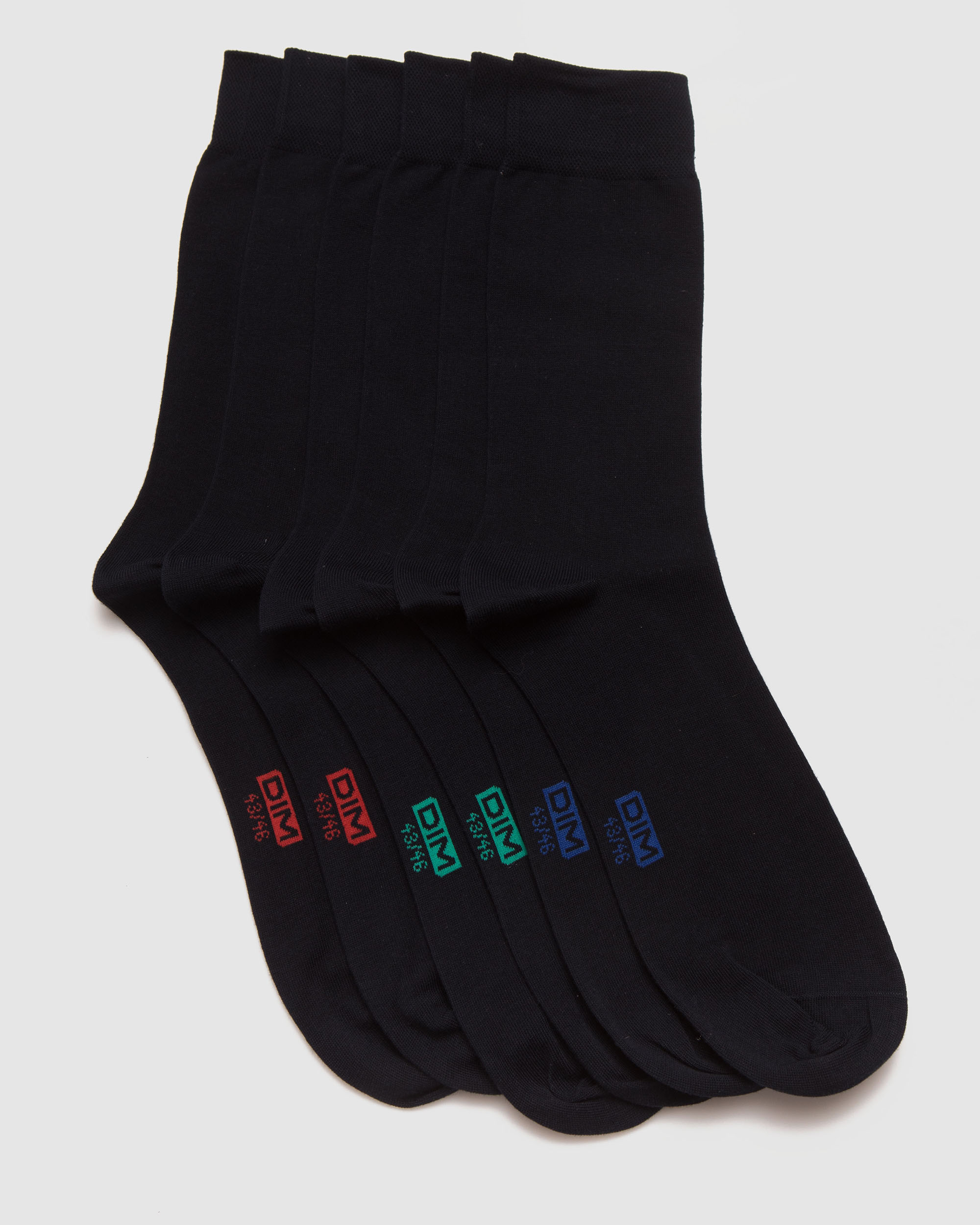 Pack de tres pares de calcetines de hombre cortos en color azul marino