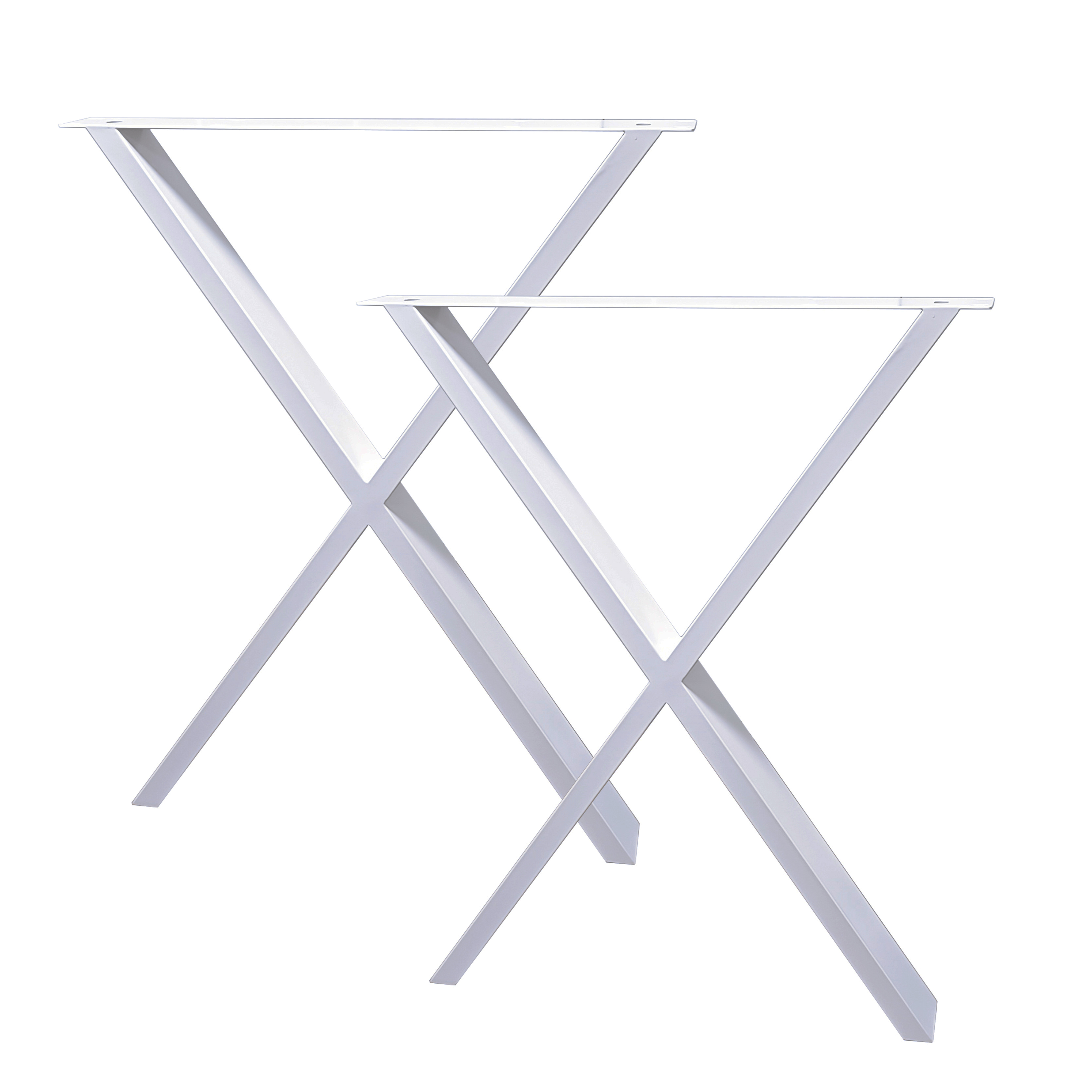 M.PASCUAL - Patas para Mesa de comedor | BLANCO | 58cmx71cm| Forma X | 2 unidades