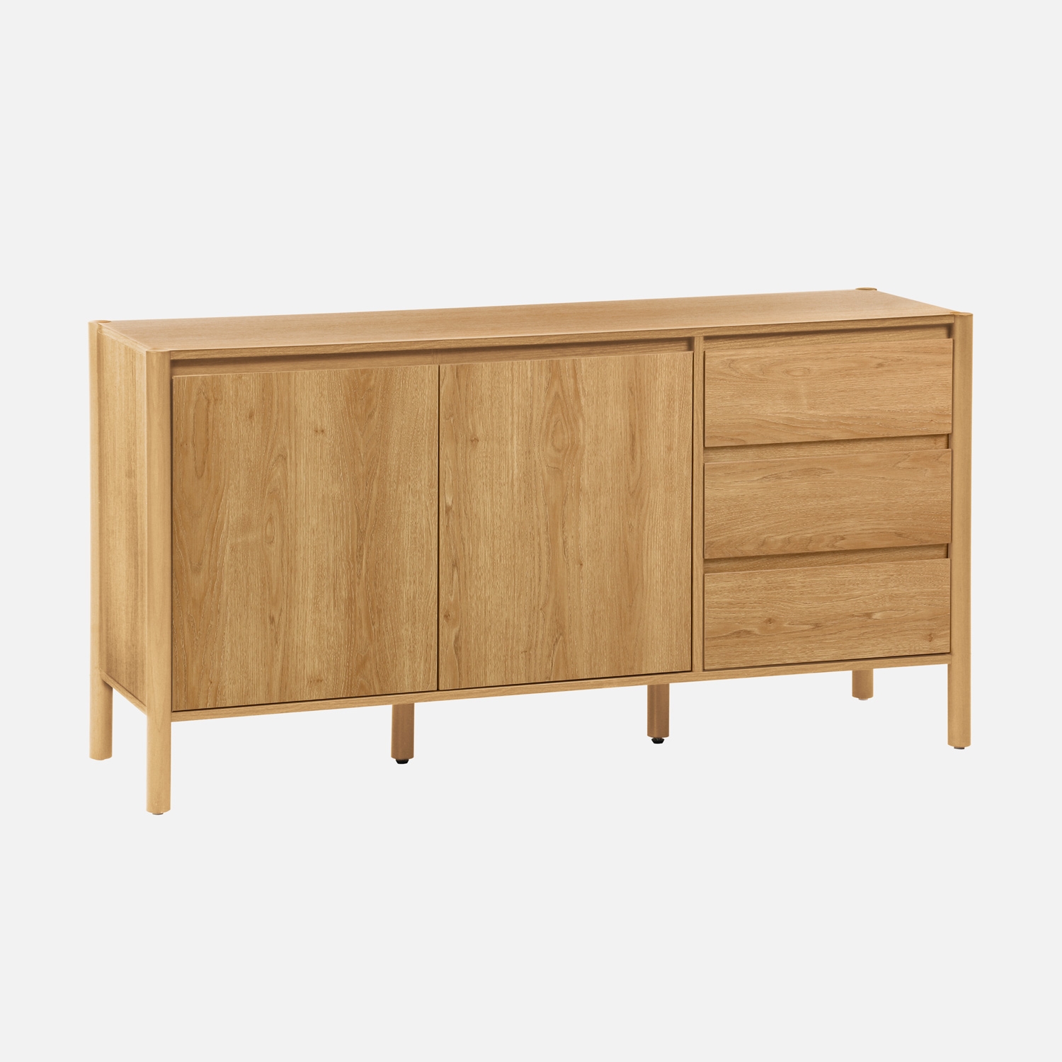 sweeek - Aparador con 2 puertas y 3 cajones, 150cm , Harmony , 150x42x78