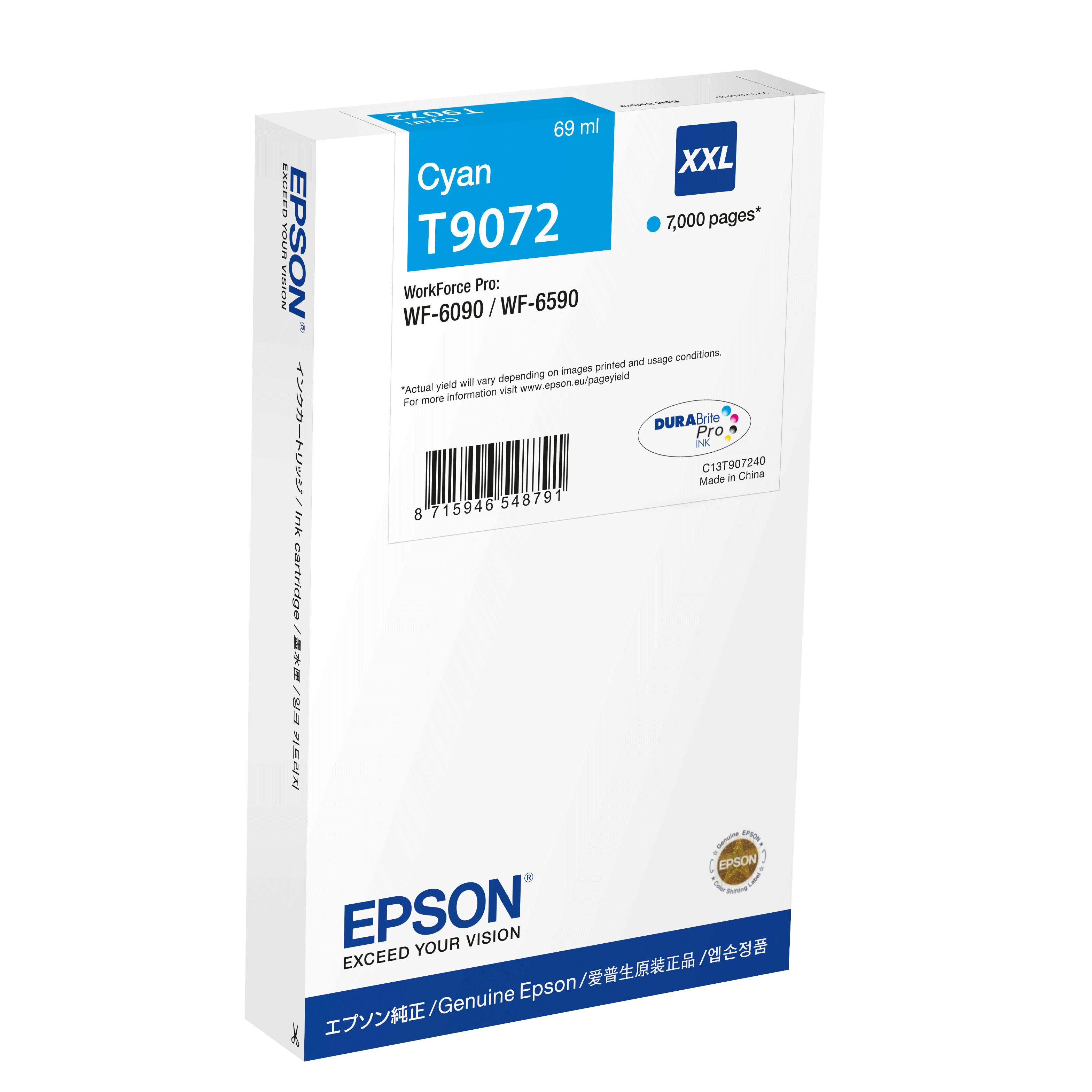 Cartucho de tinta Original Epson T9072 Cian XXL