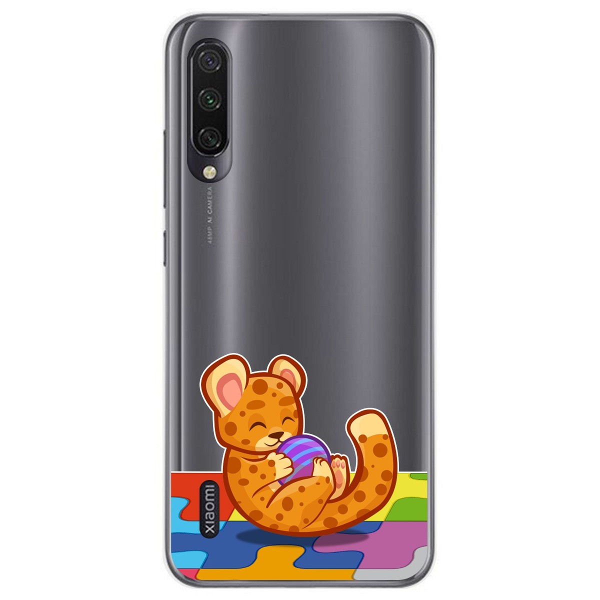 Tumundosmartphone Funda Gel Transparente para Xiaomi Mi A3 diseño Leopardo Dibujos