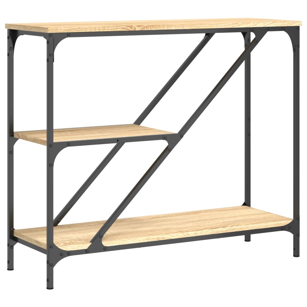 Vidaxl Mesa Consola Madera de Ingeniería 88,5x30x75 Cm Negro