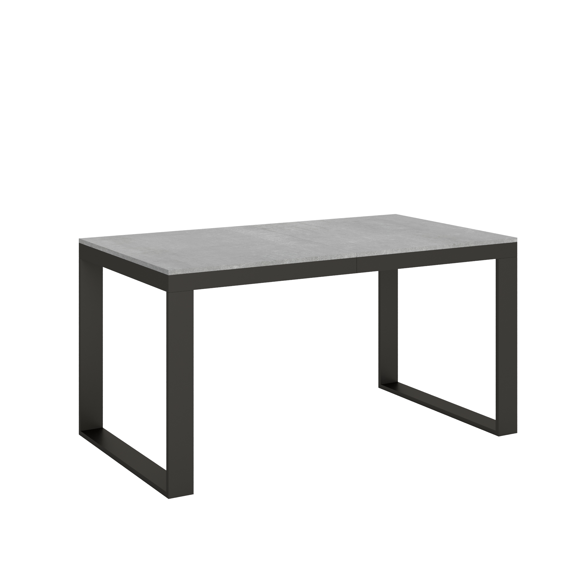 Mesa extensible 90x160/264 cm Tecno Evolution Estructura de cemento Antracita - Itamoby